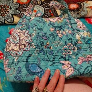 Vera Bradley Teal and Pink Floral Tote